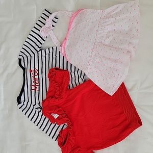 Janie and Jack girl tops bundle 3t